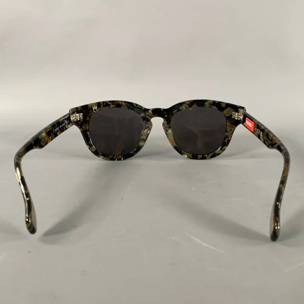 KENZO Green Brown & Beige Tortoise Sunglasses